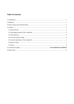 4.5 Creature Symbolism in Pan`s Labyrinth