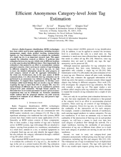 Efficient Anonymous Category-level Joint Tag Estimation