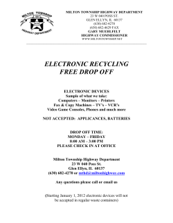 MILTON TOWNSHIP HIGHWAY DEPARTMENT