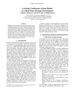 Learning Continuous Action Models in a Real
