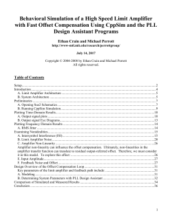 Design Overview of the Offset Compensation Loop