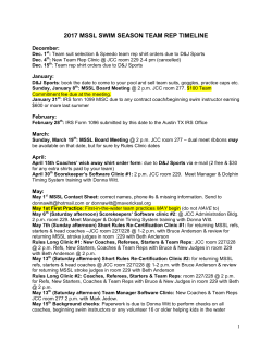 2017 mssl swim season team rep timeline