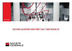 SECOND QUARTER AND FIRST HALF 2009 RESULTS