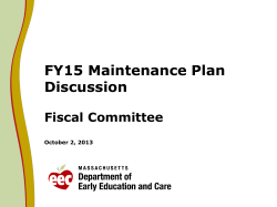 FY15 Maintenance Plan