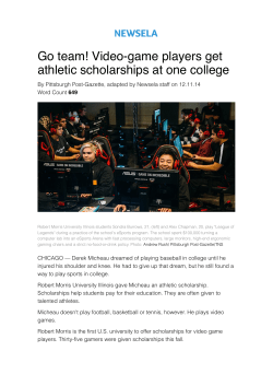 Go team! Video-game players get athletic scholarships at one college