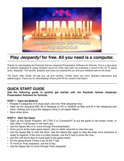 Jeopardy! Software for Teachers