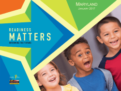Maryland`s 2016-2017 Kindergarten Readiness
