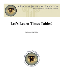 Let`s Learn Times Tables