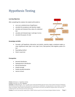 Hypothesis-Testing