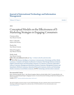 Conceptual Models on the Effectiveness of E