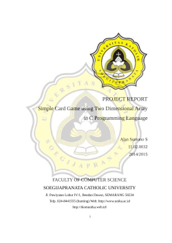 PROJECT REPORT Simple Card Game using