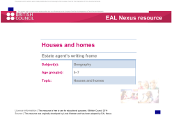 Estate agent`s writing frame  - EAL Nexus