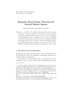 Banach`s Fixed Point Theorem for Partial Metric Spaces