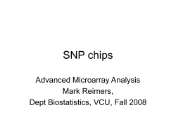 SNP chips - people.vcu.edu