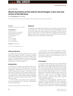 Mixed choristoma on the anterior dorsal tongue: a new case and