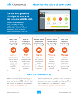 Maximize the value of your cloud