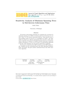 Sensitivity Analysis of Minimum Spanning Trees in Sub