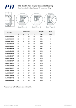 DAC - Double Row Angular Contact Ball Bearing
