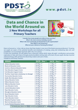 Data and Chance in the World Around us