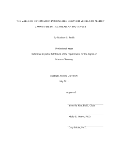 Smith, Matthew. The Value Of Information In Using Fire Behavior