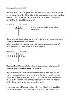 HOW TO - Score a netball game