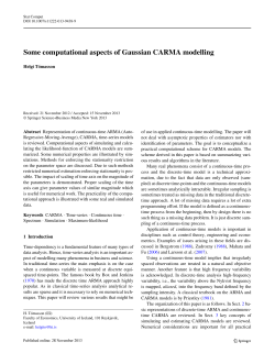 Some computational aspects of Gaussian CARMA modelling