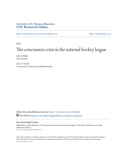 The concussion crisis in the national hockey league