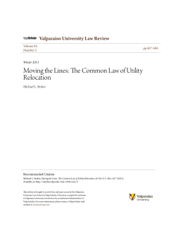 Moving the Lines: The Common Law of Utility