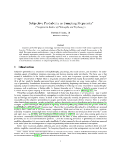 Subjective Probability as Sampling Propensity