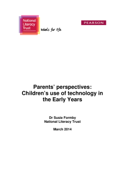Parents` perspectives: Children`s use of technology in the Early Years