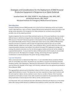 Strategies and Considerations for the Deployment of EMS Personal