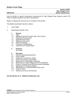 16499 - High Voltage Power System Maintenance