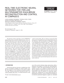 real-time electronic neural networks for iter