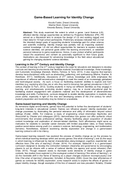 Game-Based Learning for Identity Change