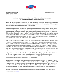 Emmi Roth USA wins Second Place Best of Show for Roth`s Private