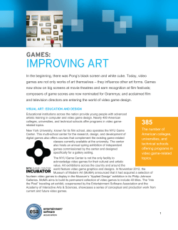 Games: Improving Art - Entertainment Software Association