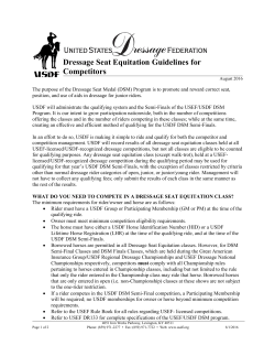 Dressage Seat Equitation Guidelines for Competitors