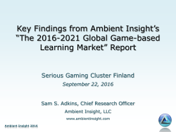 The 2016-2021 Global Game-based Learning Market