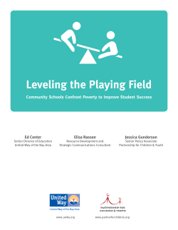 Leveling the Playing Field - The Federation for Community Schools
