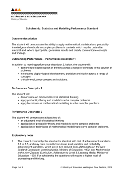 Draft Mathematics with Statistics Scholarship Standard