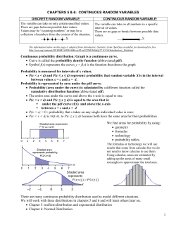 Uniform Distribution Notes