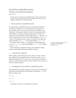 Second-Price Sealed-Bid Auctions