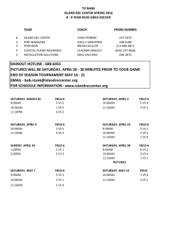 PICTURES WILL BE SATURDAY, APRIL 30