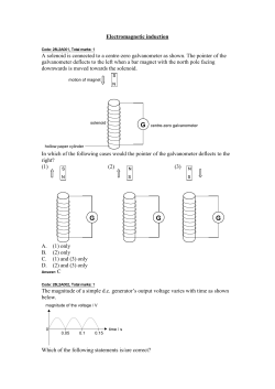 Electromagnetic induction Code: 28L2A001, Total marks: 1 A