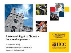 A Woman`s Right to Choose &ndash; the moral