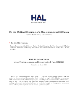On the Optimal Stopping of a One-dimensional Diffusion