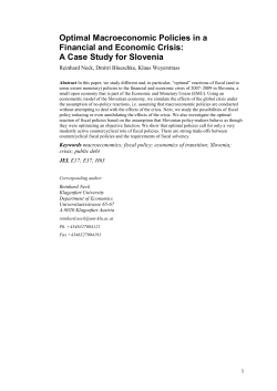 A Case Study for Slovenia