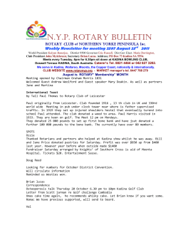rOTARY cLUB of nORTHERN yORKE pENINSULA Inc