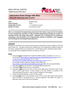 Interactive Game Design with Alice