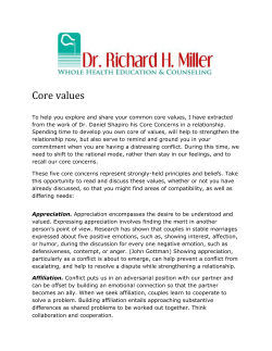 Core values - Richard H. Miller, LCSW